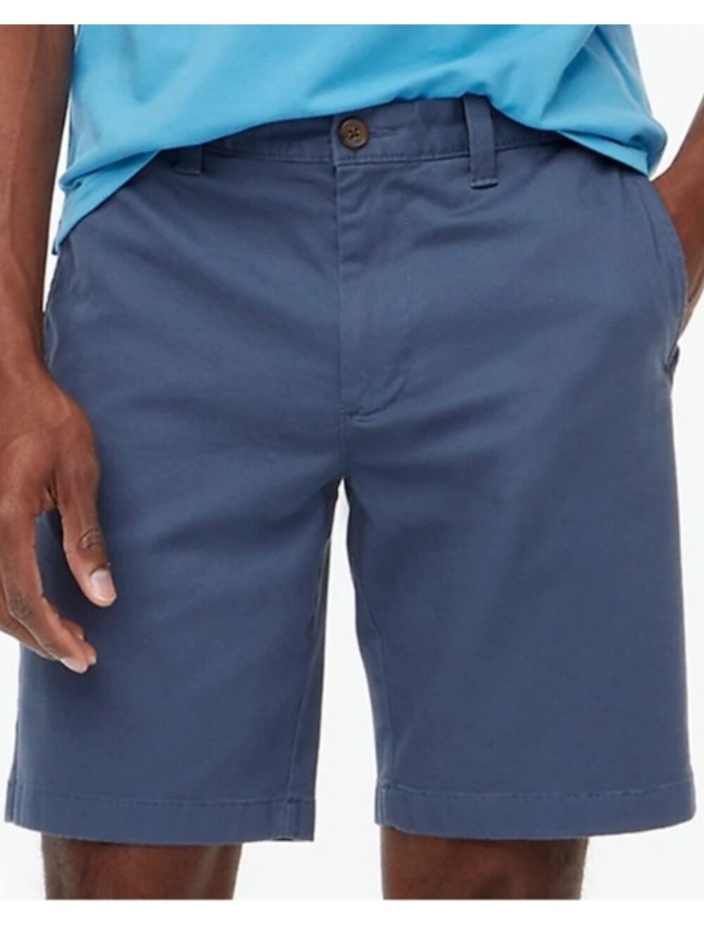 NWT J. Crew Factory Men's Flat-Front Shorts in Navy Blue. 11 Inch Inseam
